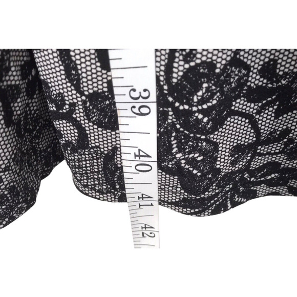 Motherhood Maternity Dress Size Small Black Grey Floral Short Cap Sleeves Midi - Picture 9 of 12